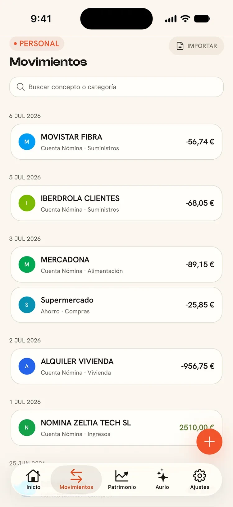 Cada euro, en su sitio