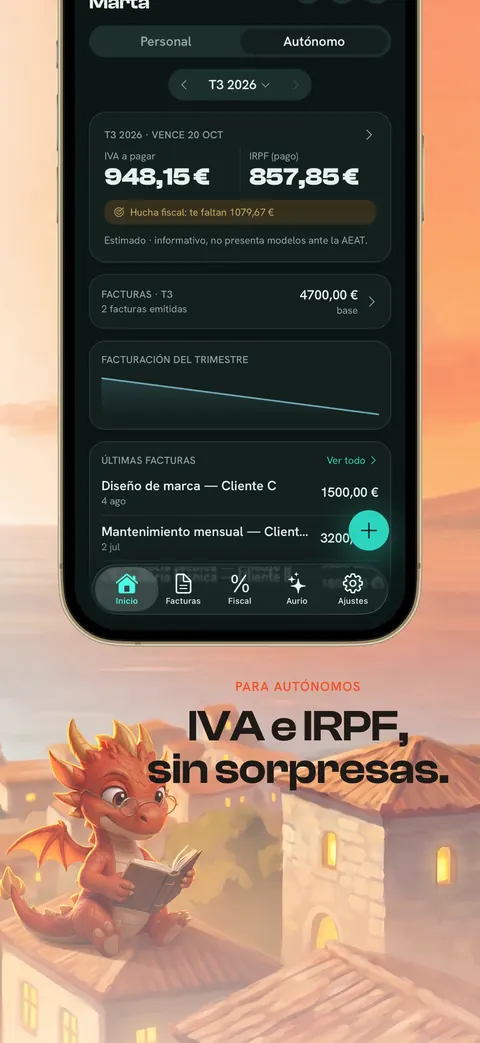 Estimación trimestral del IVA y el IRPF para autónomos